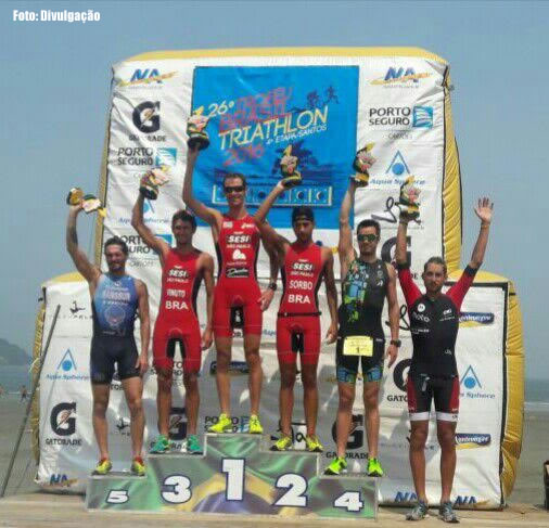 Pódio masculino da 4ª etapa do TBT 2016. Foto: Divulgação